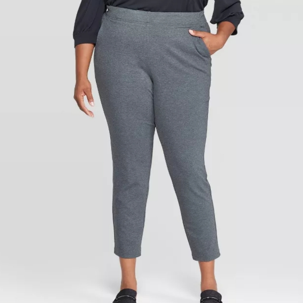 Pull-On Ponte Trousers - Ava & Viv